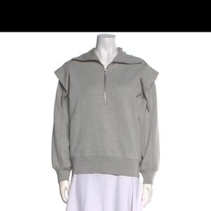 Frame Denim Men's Light Gray Zip-Up Sweater